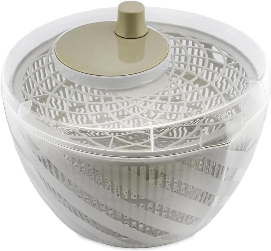 Slacentrifuge Slaspinner Sladroger Salade Bereiden 6 Liter Inhoud 26x19 cm Olijfgroen