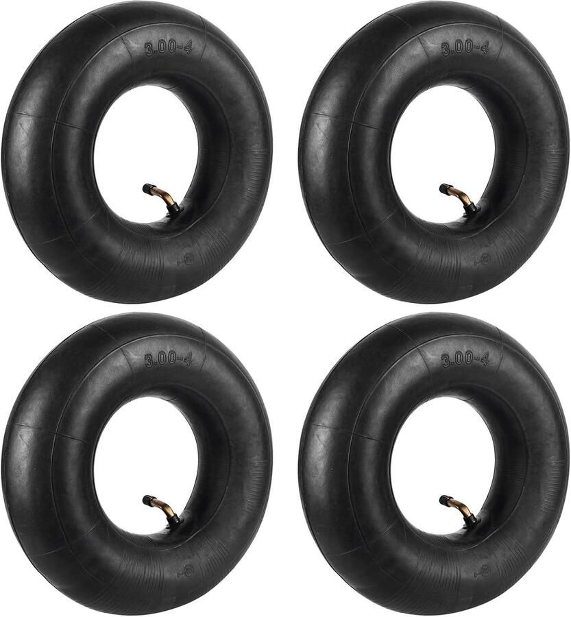 Slang voor kruiwagenwiel 4 stuks binnenslang voor steekwagenwiel 3 00-4 260 x 85 mm hoekventiel luchtwielaccessoires standaard slang voor luchtband steekwagen bolderkar aanhanger
