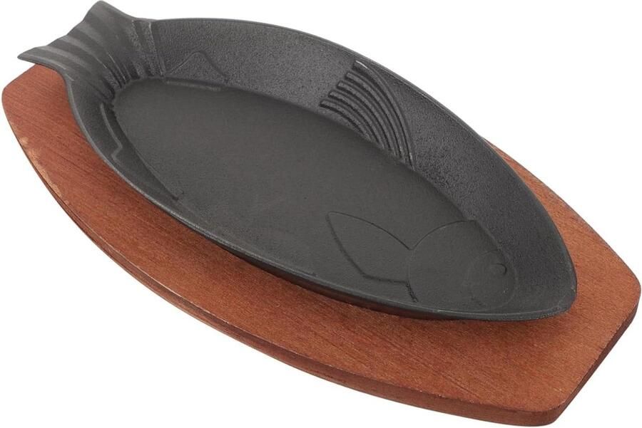 Slijtvaste Vispan Grillplaat Kookpan Handig Koken Antiaanbaklaag 30 cm Zwart