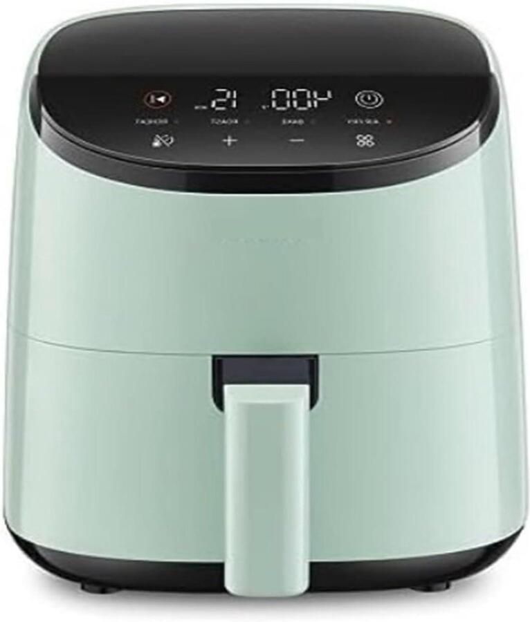 Slimme Heteluchtfriteuse Mini Oven Gezond Koken 4-in-1 Functionaliteit 300 Gram Groen