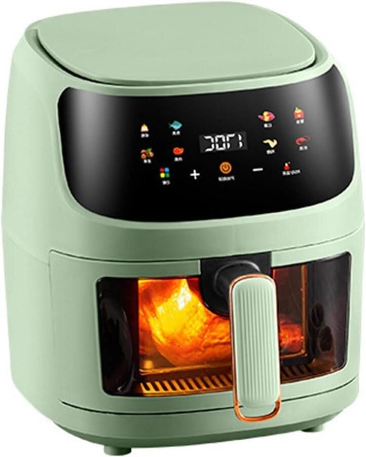 Slimme Heteluchtfriteuse Multicooker Oven Gezond Koken Snelle Luchtcirculatie 6 Liter Capaciteit Wit
