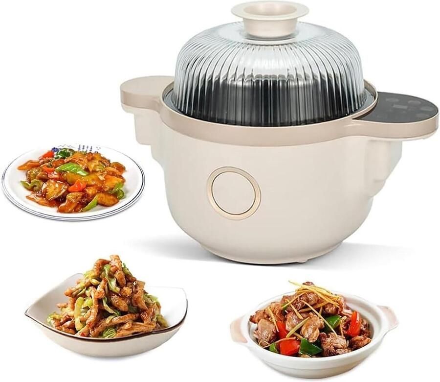 Slimme kookmachine Multi-cooker Gezinsmaaltijden koken Automatisch deksel 3.5 liter Zwart