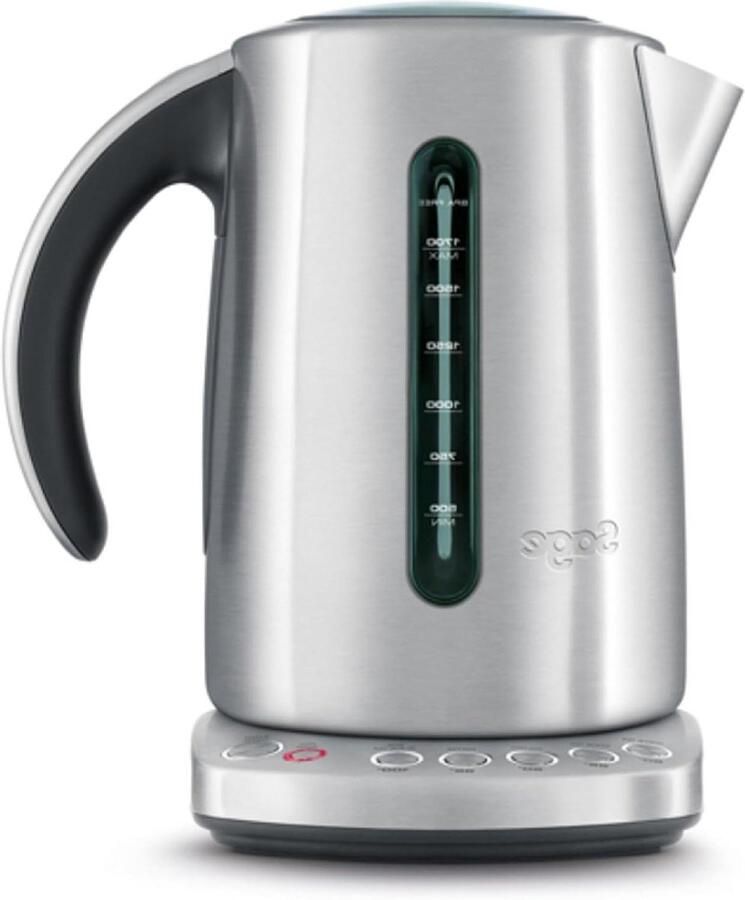 Slimme Waterkoker Elektrische Ketel Thee en Koffie Zetten 5 Temperatuurinstellingen 1.7 Liter Geborsteld Staal