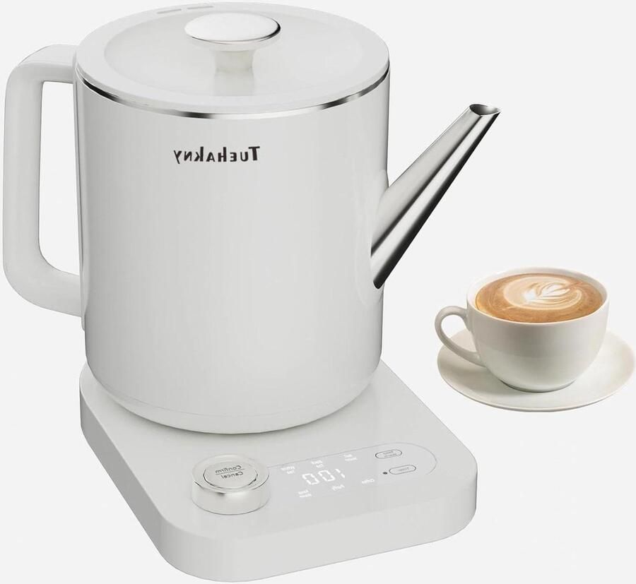 Slimme Waterkoker Temperatuurkeuze Koker Thee en Koffie 24-uurs Programmering 1 Liter Wit