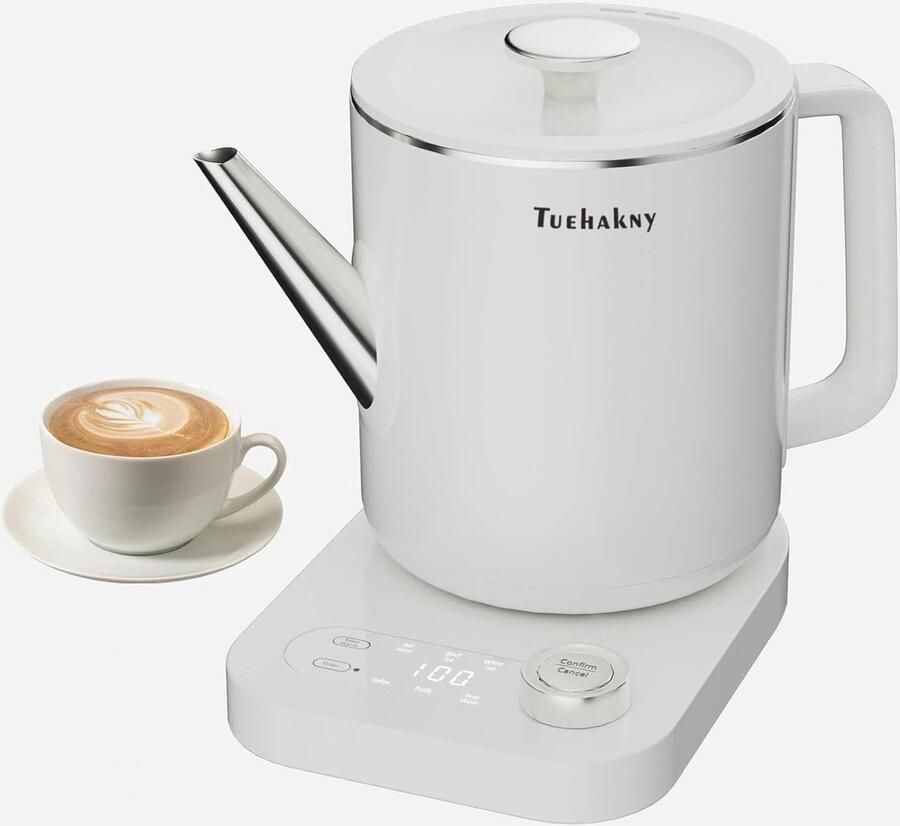 Slimme Waterkoker Thee en Koffie Dranken Bereiden Temperatuur Keuze 1 Liter Wit