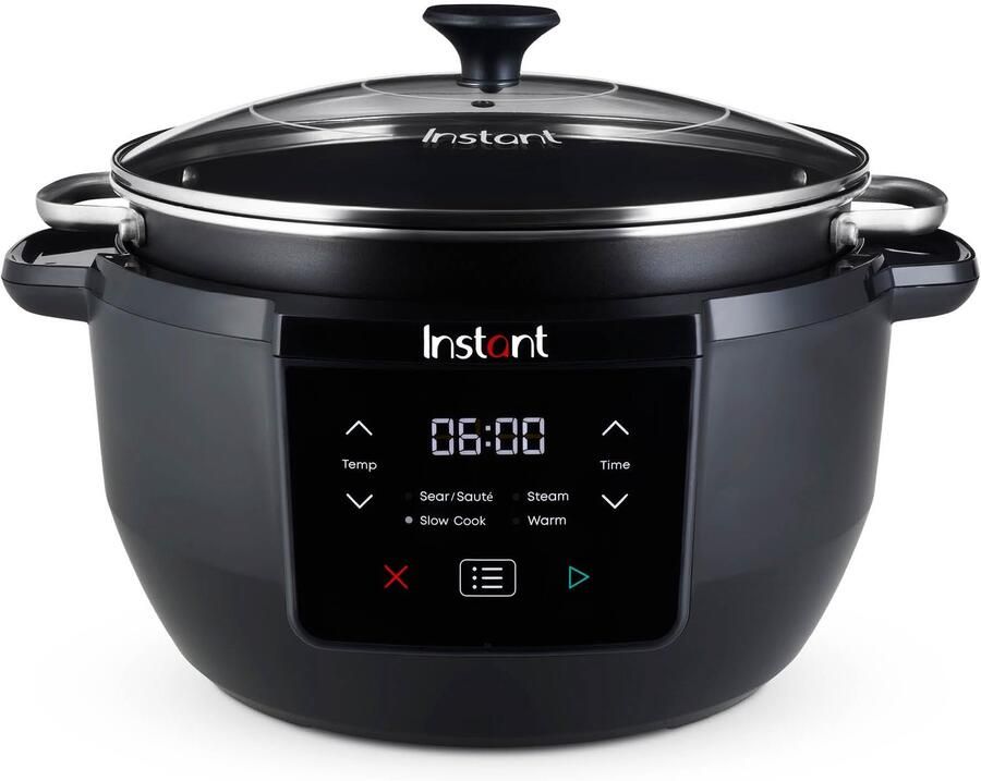 Slow Cooker 7 1 liter multikoker 4 kookfuncties (zacht garen braden stomen en warmhoudfunctie) vaatwasmachinebestendig 800 W