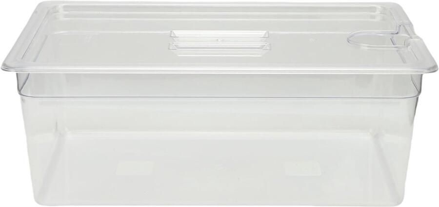 Sous Vide Container Kookbak Deksel Maaltijd Bereiding Voedselveilig PP 25 Liter Transparant
