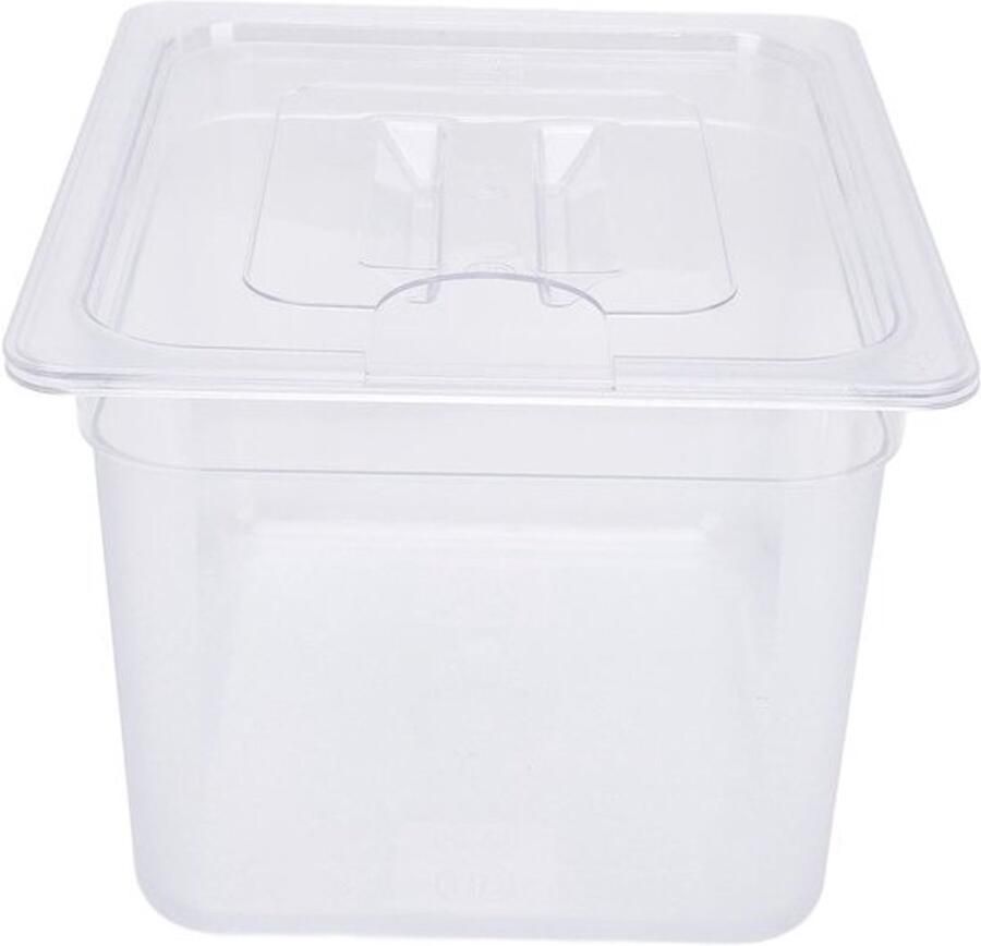 Slow Cooker Container Voedsel Opslagbox Grote Maaltijden Bereiden Hole Design 12 Liter Transparant