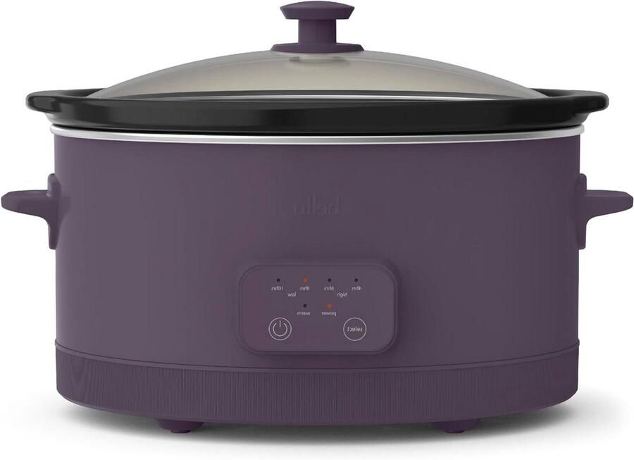 Slowcooker Crockpot Maaltijden Bereiden Keramische Antiaanbaklaag 6 Liter Pruim