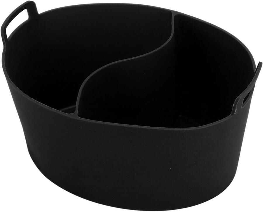Slowcooker Voering Potverdeler Keuken Twee Maaltijden Maken Krasbestendig Ontwerp 20x14x11 cm Zwart