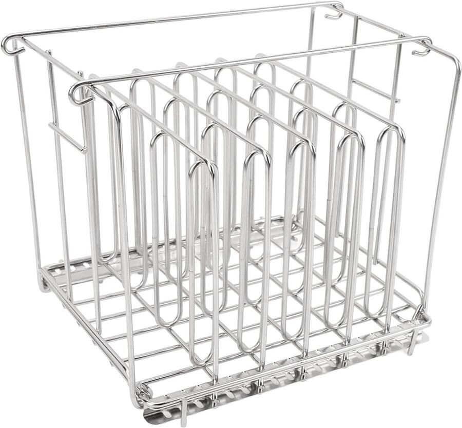 Slow Cooker Divider Rack Vacuüm Kookrek Precisie Koken Verstelbaar Roestvrij Staal 19 cm breed Zilver
