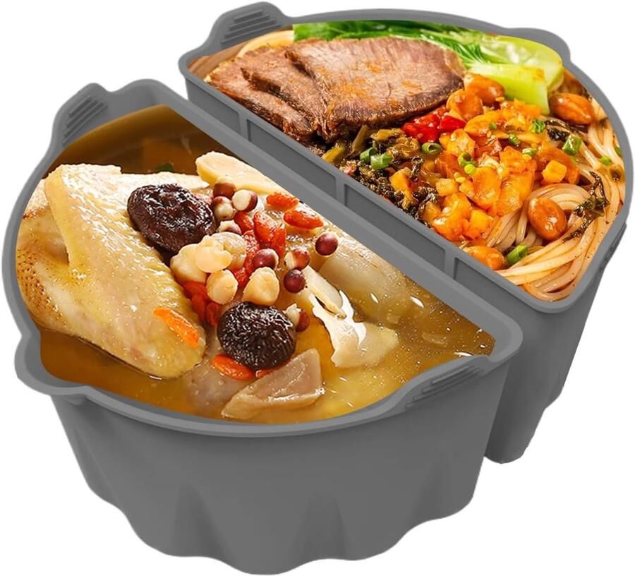 Slowcooker Liners Kookscheiders Gerechten Scheiden Tijdsbesparend 6-8QT Pan Grijs
