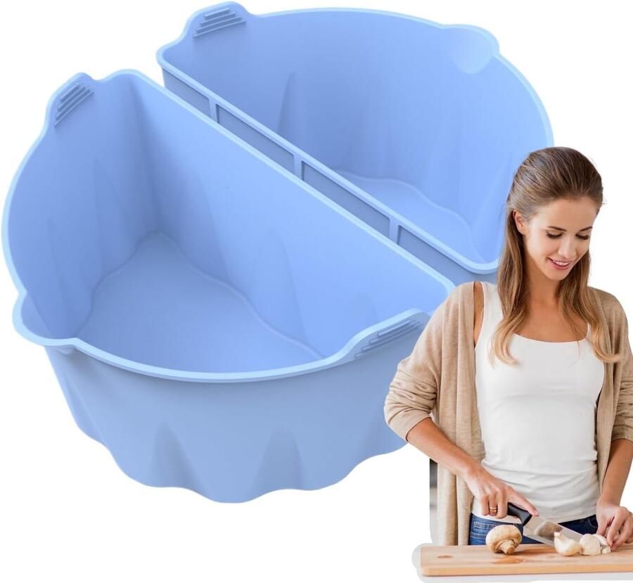 Slowcooker Liners Pot Verdelers Maaltijden Bereiden Scheidingsfunctie 6-8 QT Lichtblauw