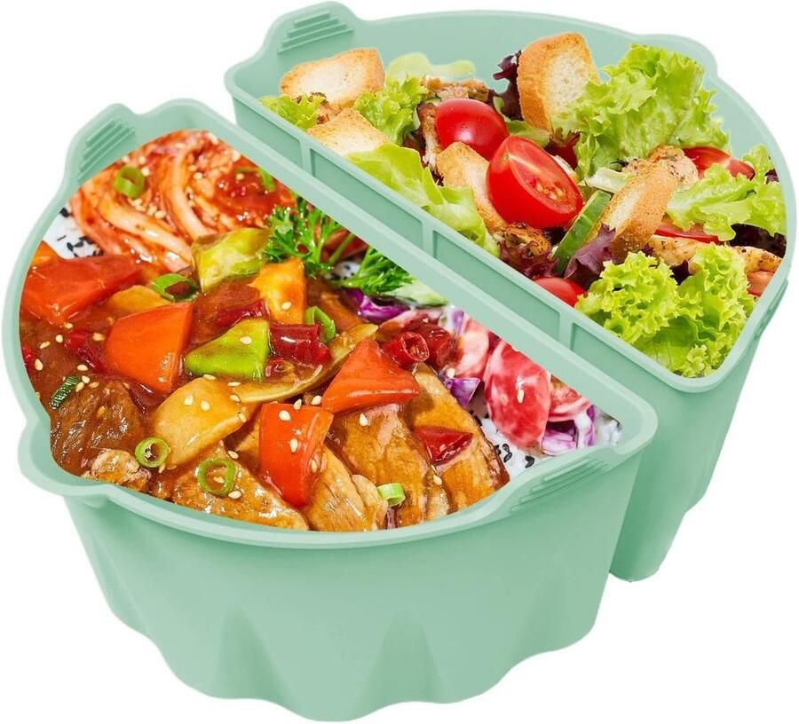 Slow Cooker Liner Kookpot Beschermer Maaltijden Bereiden Smaak Scheider 5.7-7.6 Liter Lichtgroen
