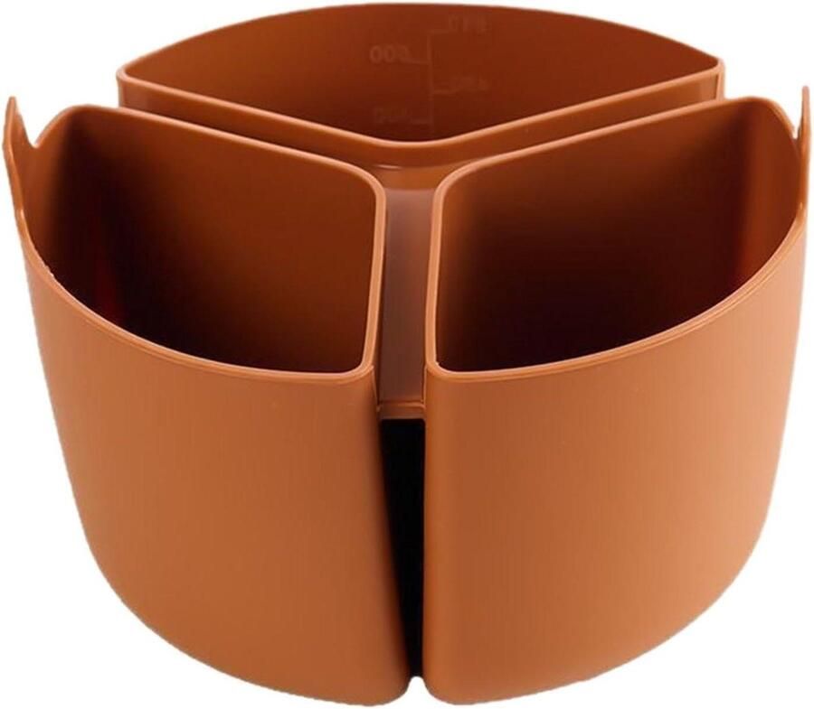 Slow Cooker Liner Pot Divider Maaltijden Scheiden Dubbele Maaltijd Bereiding 18 x 12 cm Bruin