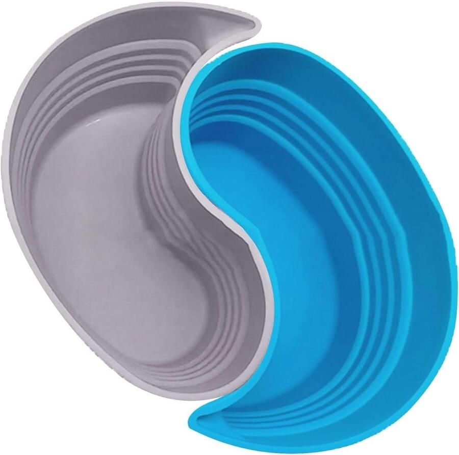 Slow Cooker Liners Kookverdeelstukken Twee Maaltijden Herbruikbaar Siliconen 6 Liter Blauw Grijs