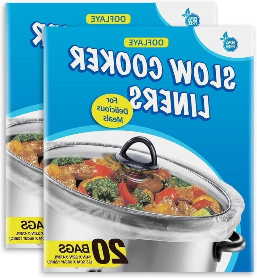 Slow Cooker Liners Kookzakken Gemakkelijk Koken BPA Vrij 40 Stuks Clear