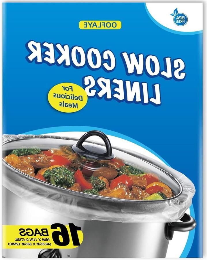 Slow Cooker Liners Kookzakken Pot Schoon Koken Voorkomt Aanbakken 16 stuks Transparant
