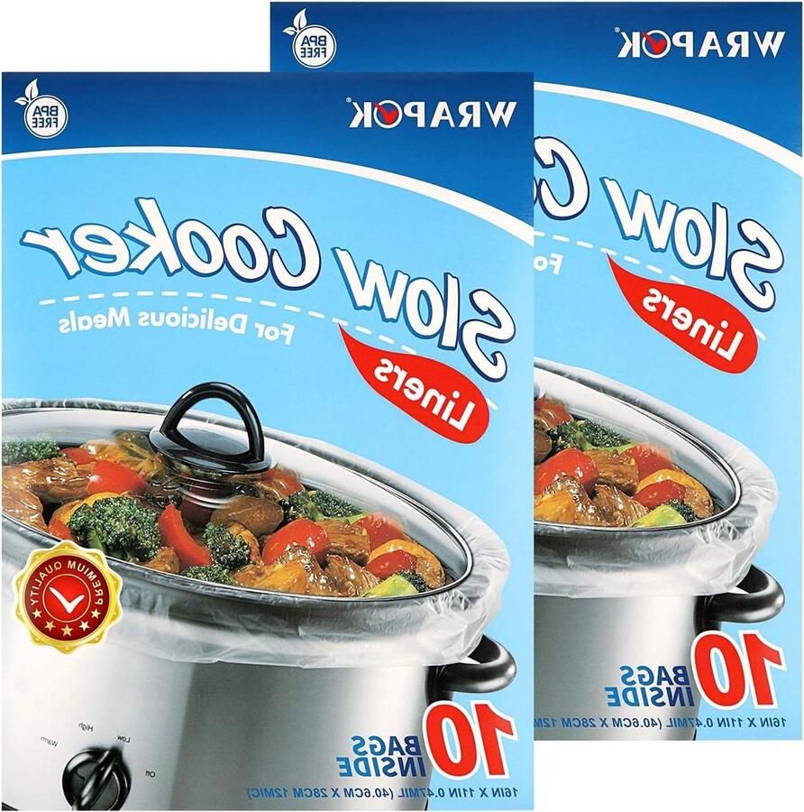 Slow Cooker Liners Kookzakken Wegwerp Minder Schoonmaken BPA-vrij Materiaal 28 x 40.6 cm Groen