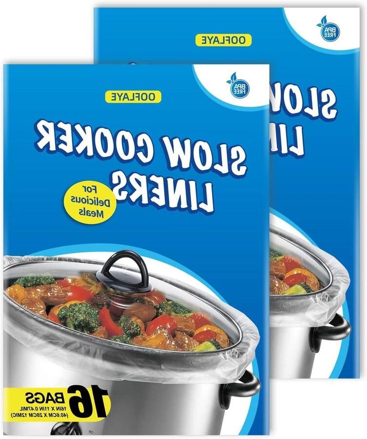 Slow Cooker Liners Pot Bags Voedsel Bereiden BPA-vrij Materiaal 32 stuks Transparant