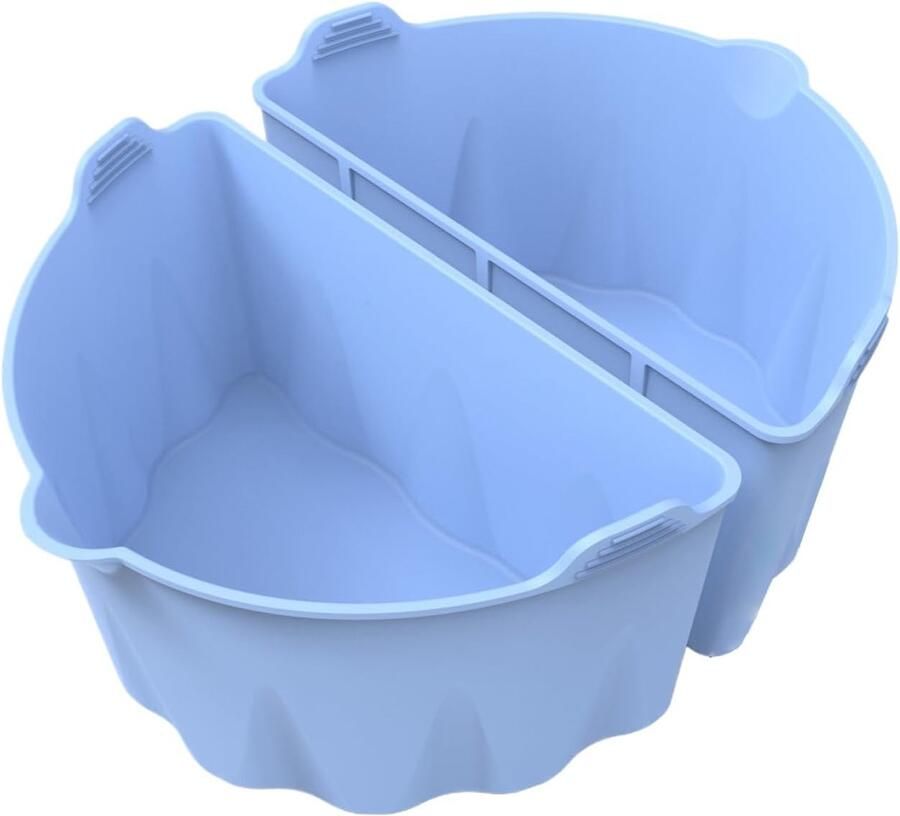 Slow Cooker Liners Pot Verdelers Maaltijden Delen Herbruikbaar Siliconen 5.5-7.5L Lichtblauw