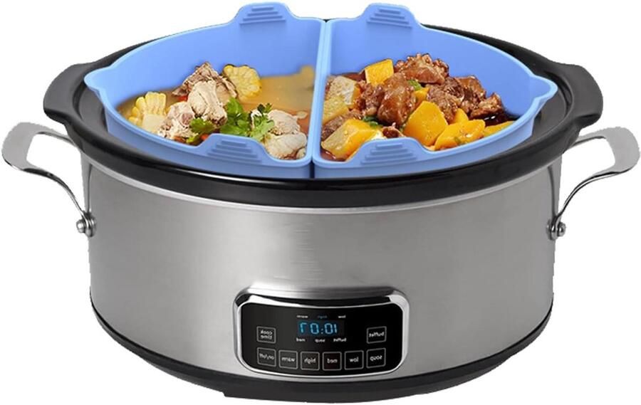 Slow Cooker Liners Separators Pot Voeringen Samen Koken Smaak Scheider 6-8 QT Lichtblauw