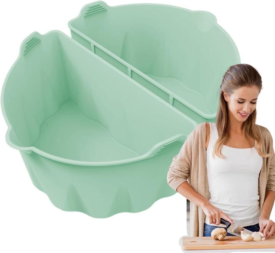 Slow Cooker Liners Silicone Separator Maaltijden Bereiden Smaak Scheiden 6-8 QT Lichtgroen