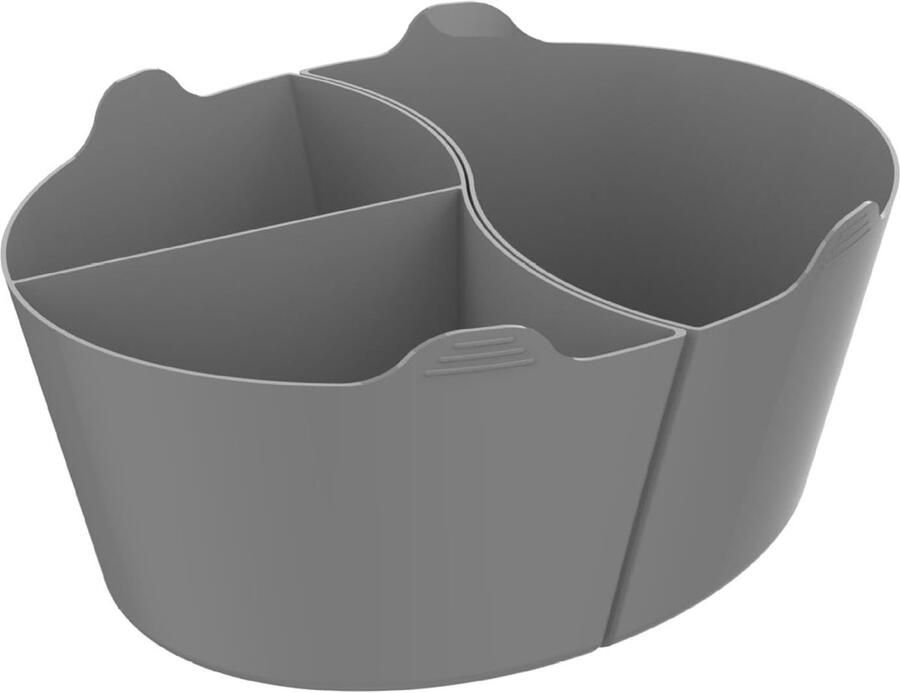 Slow Cooker Liners Stoofpot Voeringen Meerdere Gerechten 3 in 1 Divider 6 QT Potten Grijs
