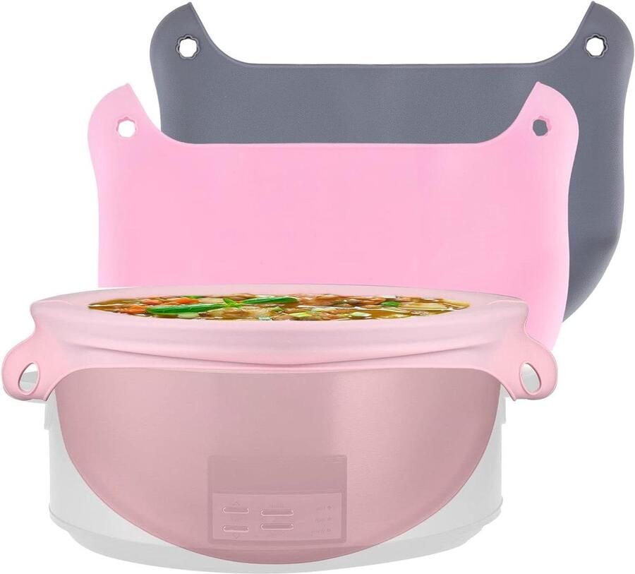 Slow Cooker Liners Stoofzakken Herbruikbaar Maaltijden Bereiden Voedselveilig Siliconen 2 Stuks Zwart Grijs Blauw Roze