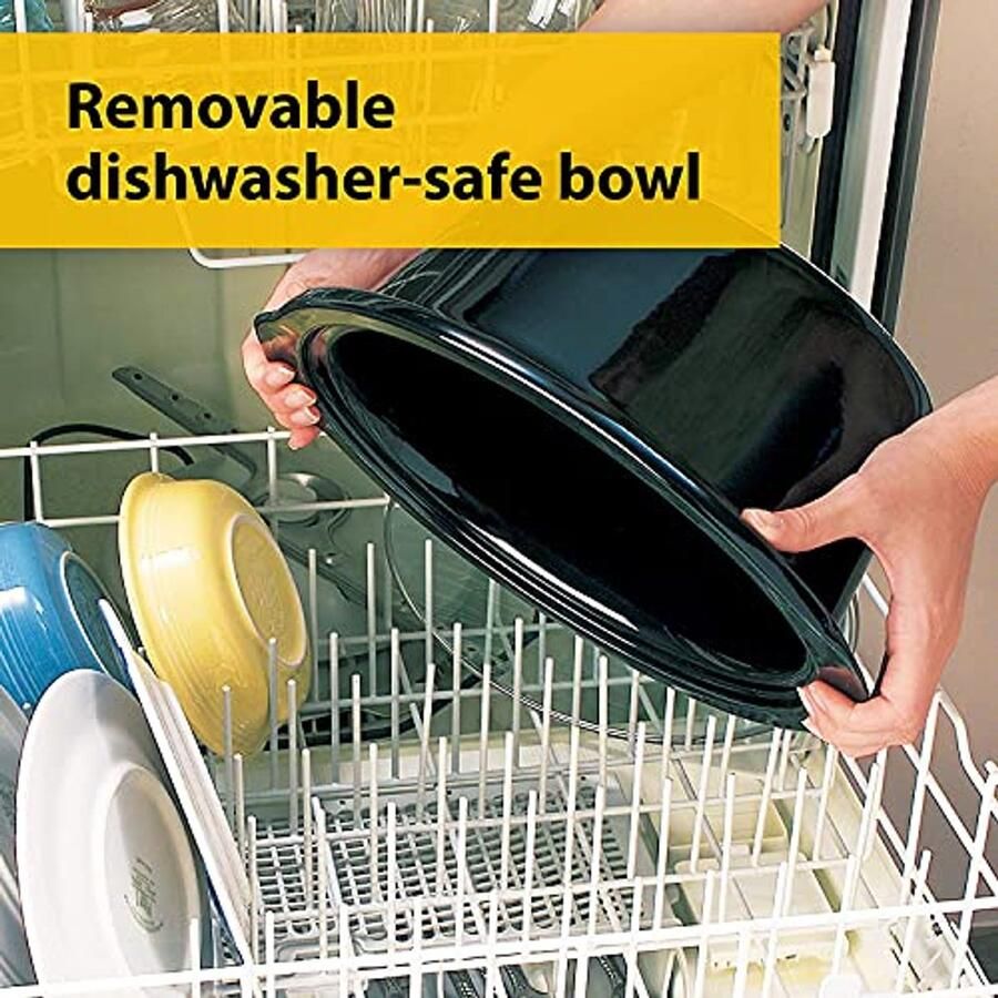 Slow Cooker met Verwijderbare Keramische Kom 3.7 Liter (3-4 Personen) Energiezuinig en Makkelijk te Reinigen