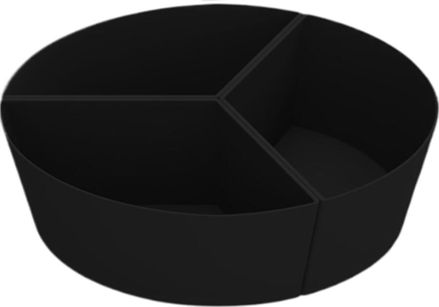 Slow Cooker Separator Silicone Liner Divider Meerdere Maaltijden Bereiden Vaatwasserbestendig 11x22x11 cm Zwart