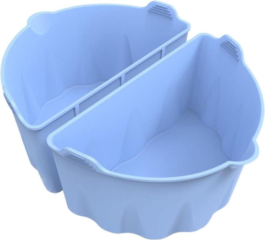 Slow Cooker Liner Pot Divider Maaltijden Scheiden Tijdbesparend Keukenhulpmiddel 6-8QT Lichtblauw