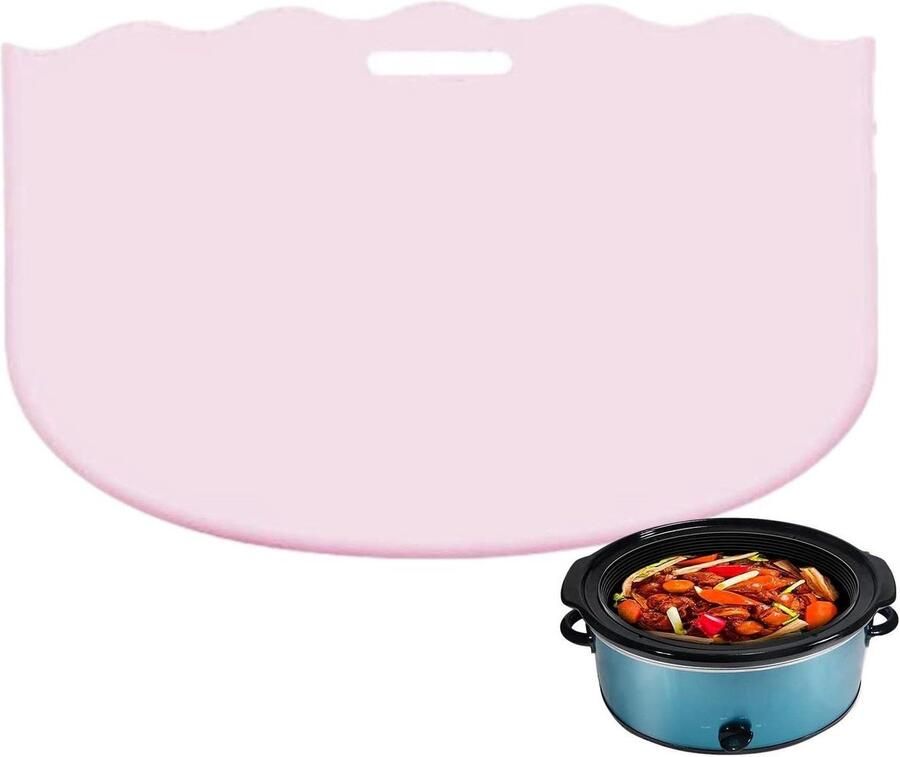 Slow Cooker Voeringen Silicone Liners Kookpot Maaltijden Bereiden Herbruikbaar en Hittebestendig 6-8 Liter Roze
