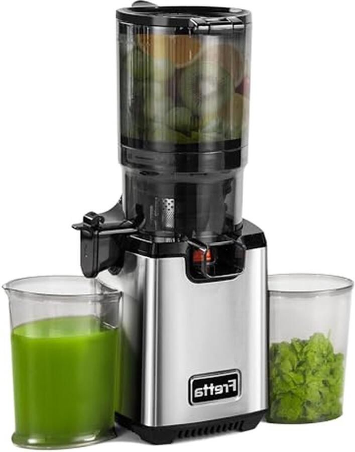 Slowjuicer Fruitpers Gezond Sap Maken Extra Grote Vulopening 1.8 Liter Zilver