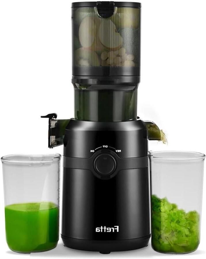 Slow Juicer Sapcentrifuge Koude Pers Gezond Sap Maken 108mm Vulopening Stil 1L Capaciteit Zwart