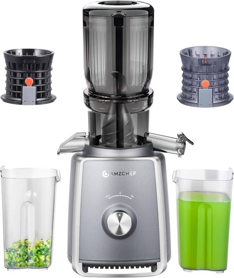 Slow Juicer met 103 mm Brede Vulopening en 250W voor Groenten en Fruit