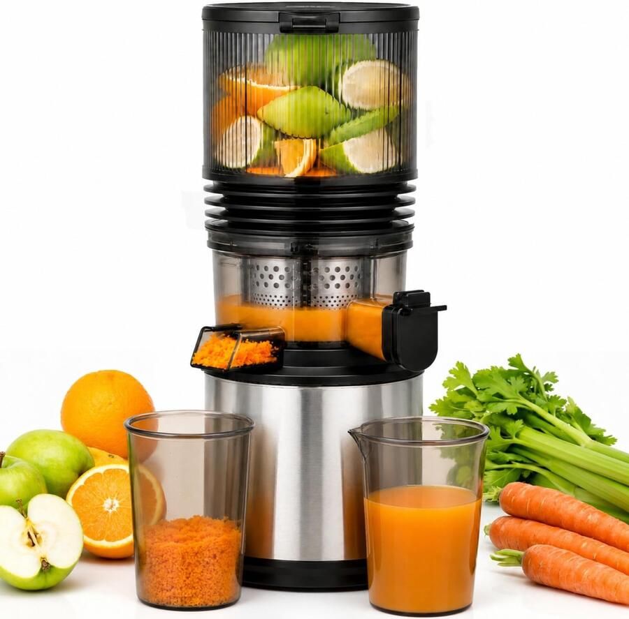 Slow Juicer met 158mm Vulopening voor Vers Sap