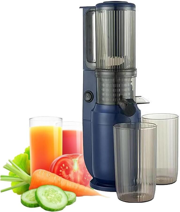 Slow Juicer Sapcentrifuge Gezond sap maken Krachtige motor 550 ml Blauw