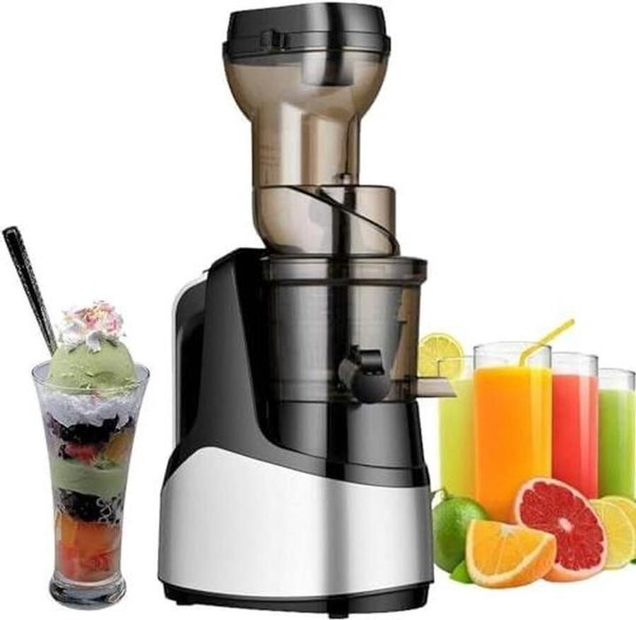Slow Juicer Sapcentrifuge Vruchtenpers Gezonde Dranken Maken Omgekeerde Functie 1000 ml Zilver