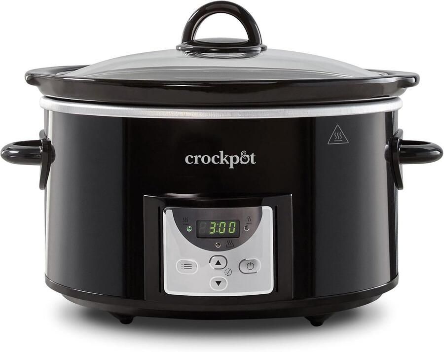 Slowcooker 3 5L – Digitale Timer 30 Min-20 Uur – 3 Warmtestanden – Warmhoudfunctie – Vaatwasserbestendig