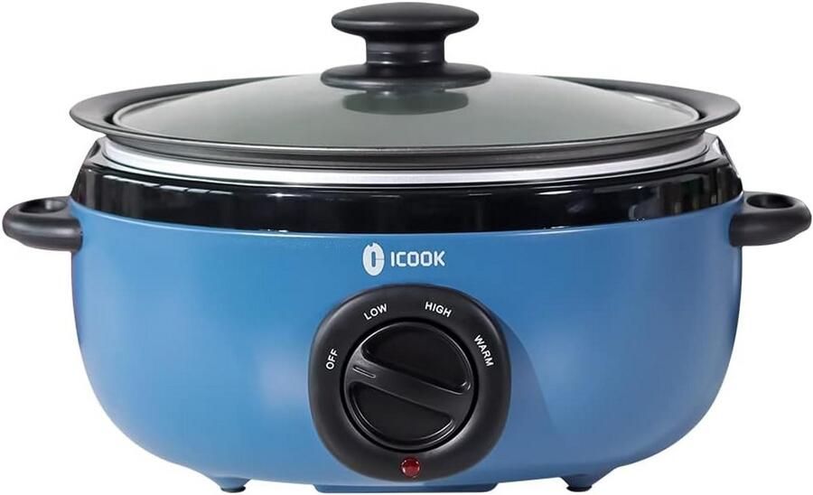Slowcooker 6.5 Liter met Separate Aluminium Pan Stoofpan voor Opwarmen en Koken
