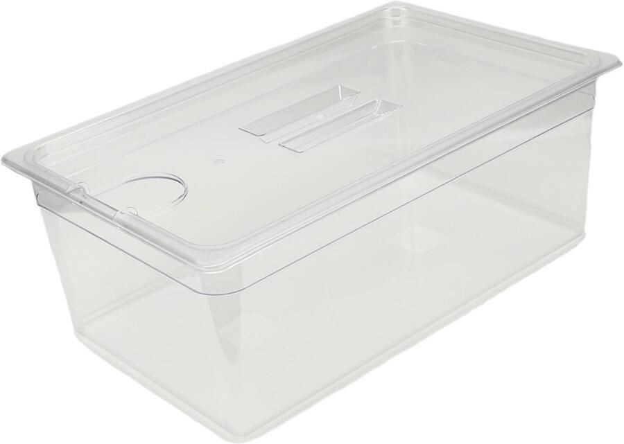 Slowcooker Container Voedsel Opslagbak Koken in Keuken Hittebestendig Slagvast 25 Liter Transparant