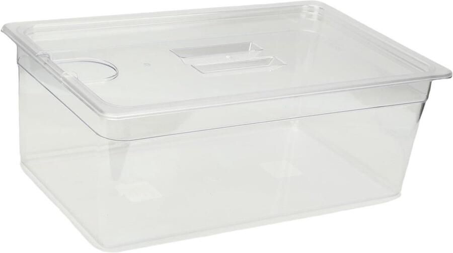 Slowcooker Container Voedselopbergbak Grote porties koken Hittebestendig PP-materiaal 25 Liter Transparant