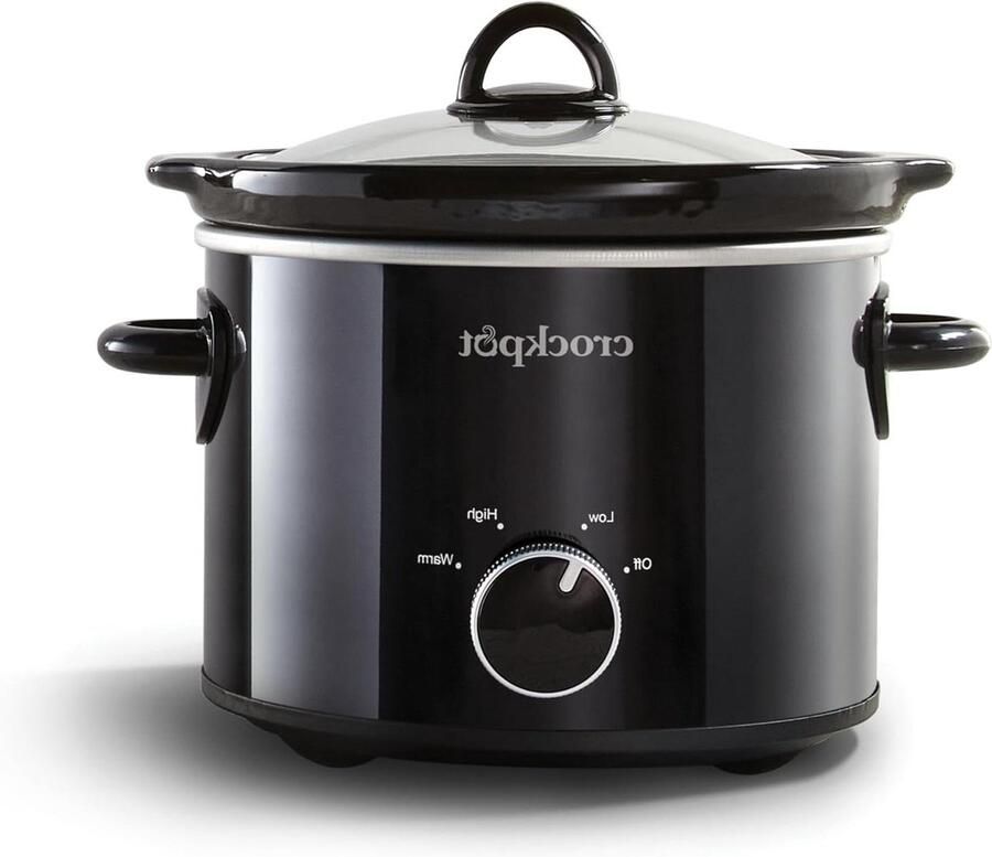 Slowcooker Crockpot Maaltijden Bereiden Compact Design 2 Quarts Zwart