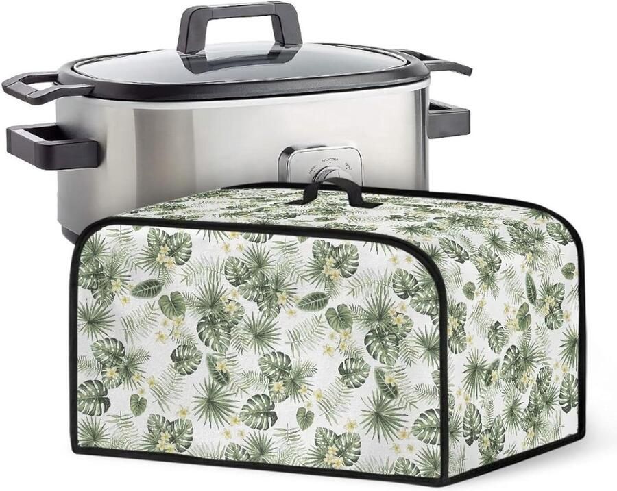 Slowcooker Deksel Keukenmachinehoes Keuken Beschermen Met Handvat 43 x 27 cm Tropische Bloemen