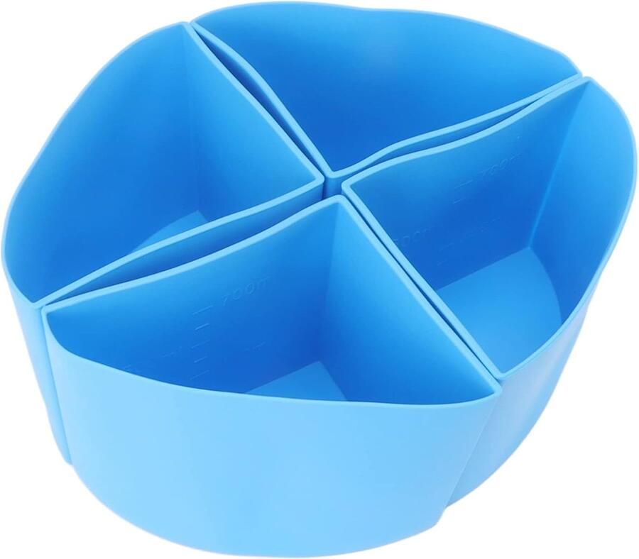Slowcooker Divider Kook Divider Meerdere Maaltijden 4 Delig 6 Liter Pot Blauw