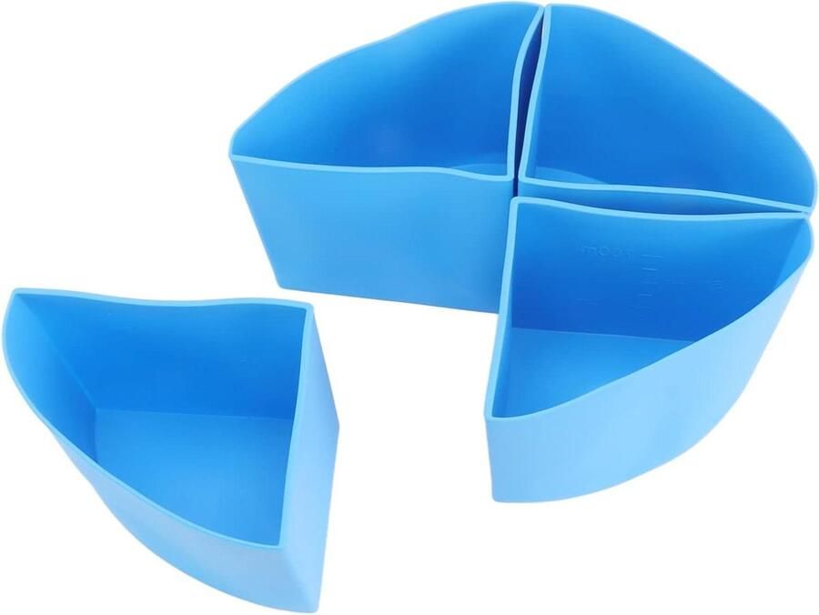 Slowcooker Divider Liner Kookvoering Lekvrij Maaltijden Bereiden Twee Maaltijden Tegelijk 6 Liter Pot Blauw