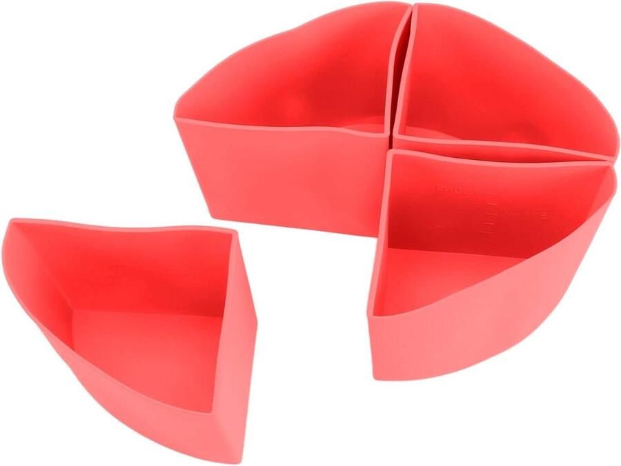 Slowcooker Divider Liner Silicone Inzet Dubbele Maaltijden Koken Herbruikbaar Lekvrij Ontwerp Voor 6 Liter Pot Rood