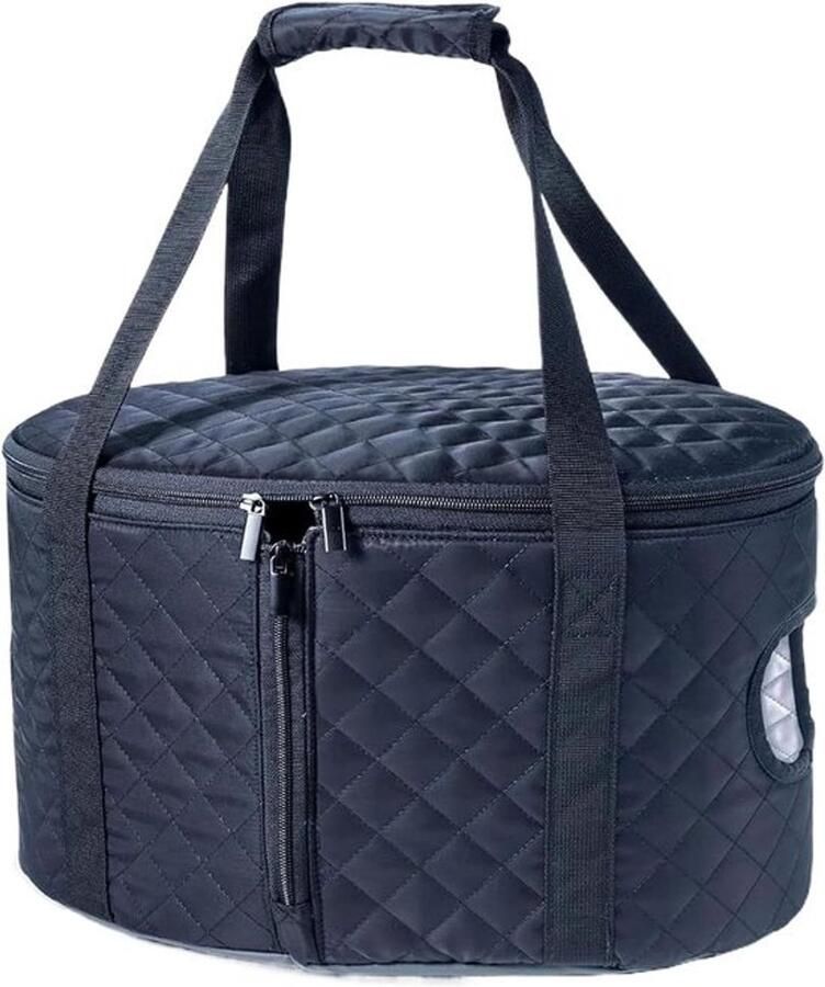 Slowcooker Draagtas Isolatietas voor Kookpan Voedseltransport Geïntegreerde kantelbeveiliging 43 x 28 x 6 cm Grijs