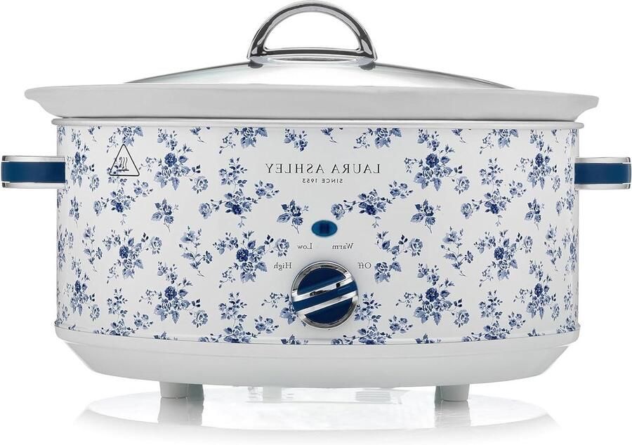 Slowcooker Grote Capaciteit Stoofpotmaker Keukenapparaat Gezonde Maaltijden Bereiden 3 Warmte-Instellingen 6.5 Liter China Rose Print